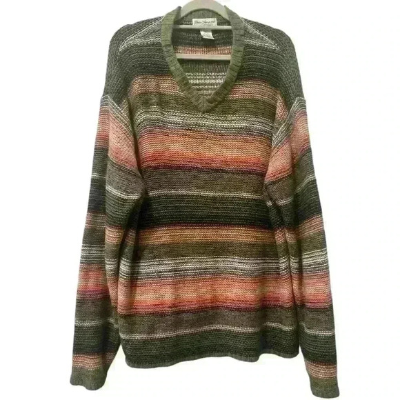 Norm Thompson Sweaters - Norm Thompson Escape From The Ordinary VNeck Striped Sweater Womens XL